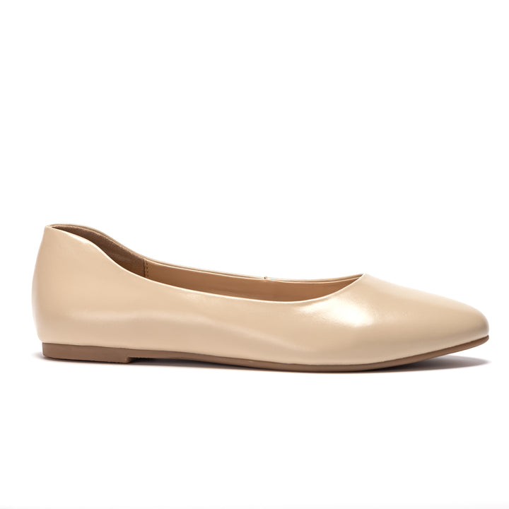 Nova Natural Leather Ballerina Flats