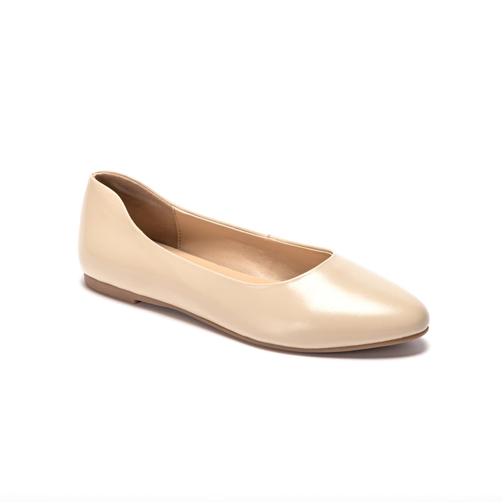 Nova Natural Leather Ballerina Flats